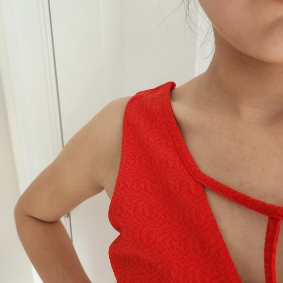 Minkpink Strappy Open Back A Line Mini Dress Red Small - Picture 5 of 6